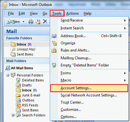 how to set up multiple email accounts in outlook 2007