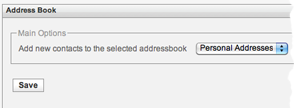 Address book options